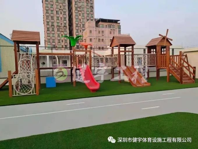 惠州市京翰贝贝幼儿园楼顶操场游乐场工程