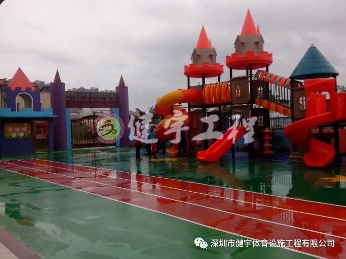 幼儿园操场改造工程-惠州市惠阳区淡水石桥幼儿园硅PU混合型操场施工
